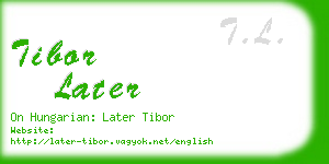 tibor later business card